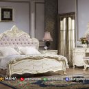 Model Tempat Tidur Klasik Mewah Ivory White MF205