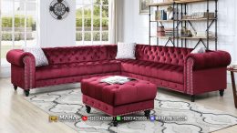 Sofa Tamu Jepara Mewah Terbaru 2021 Model Sudut Unique MF48