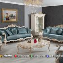 Sofa Tamu Mewah Terbaru Jepara Ivory Blue Rexanne MF207