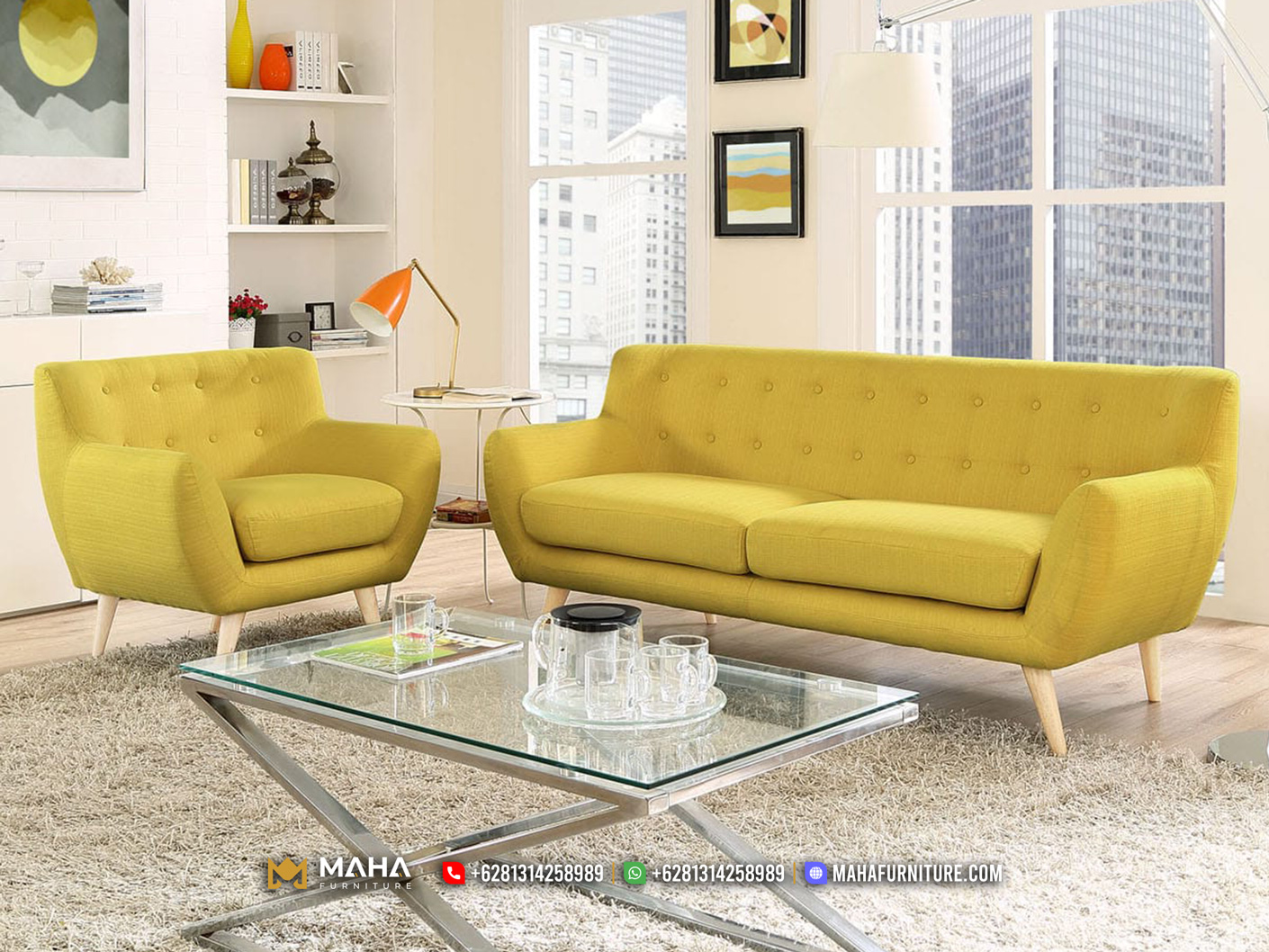 Inspirasi Sofa Minimalis Jepara Beauty Yellow Dandelion MF250