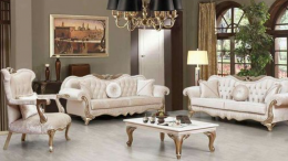 sofa set ruang tamu putih