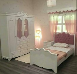 Set Tempat Tidur Anak Cantik Minimalis Modern Jati rz054