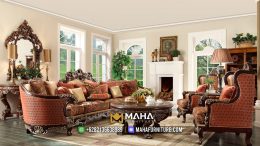 Desain Terbaru Kursi Tamu Sofa Mewah Klasik Home MF04622
