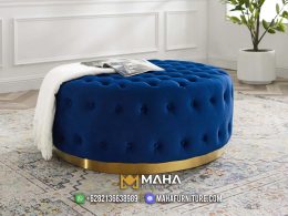 Kursi Sofa Stool Cantik Blue Gold MF04513