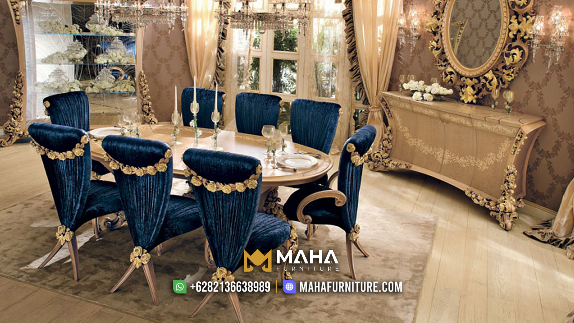 Promo Meja Makan Mewah Kursi Luxury Best Jakarta MF04659