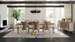 Design Simple Meja Makan Minimalis Rumah Besar MF04759