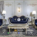 Sofa Tamu Mewah Desain Biru Banyak Di Beli MF04807