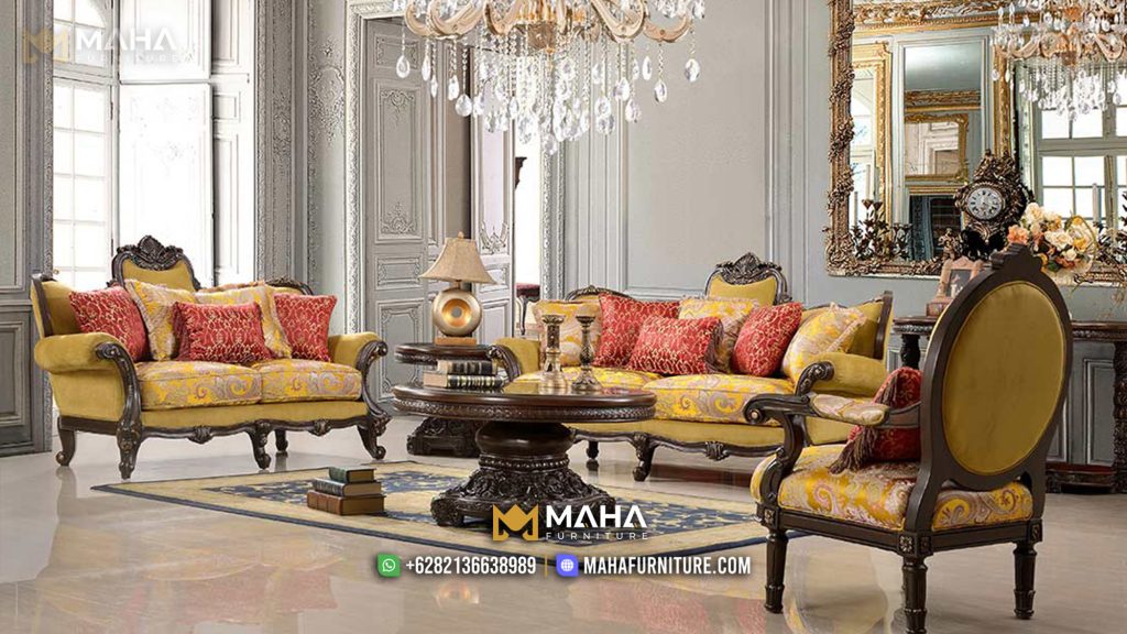 Sofa Tamu Mewah Warna Kuning untuk Rumahmu yang Besar MF04868