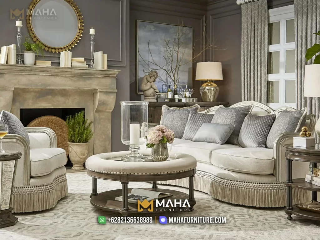 Sofa Tamu Mewah untuk Rumah yang Luas dan Desain Klasik MF04815