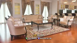 Set Meja dan Kursi Tamu Mewah Dengan Desain Elegan MF04926